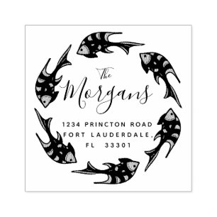 海優雅  差出人住所スタンプ ラバースタンプ