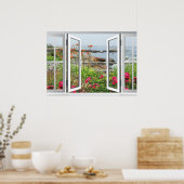 海入りポスターの素敵なガーデンビュー ポスター (キッチン)