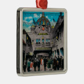 海公園桟橋からのドームのホテル メタルオーナメント (右)