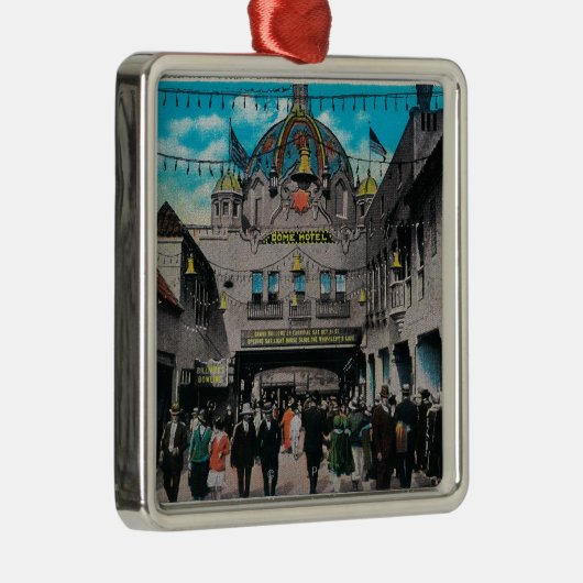 海公園桟橋からのドームのホテル メタルオーナメント (右)