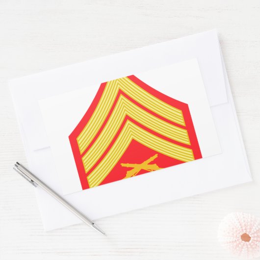 海兵曹 長方形シール (封筒)