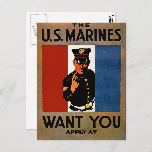 海兵隊があなたを望んでいる ポストカード (正面/裏面)