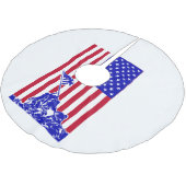 海兵隊がアメリカ国旗を掲げる ブラッシュドポリエステルツリースカート (アングル)