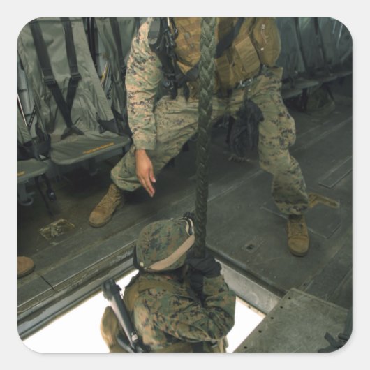 海兵隊が海兵仲間を地獄へ落とす スクエアシール (正面)