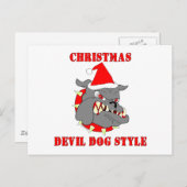 海兵隊のクリスマスの海兵隊員のスタイル シーズンポストカード (正面/裏面)