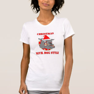 海兵隊のクリスマスの海兵隊員のスタイル Tシャツ
