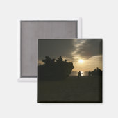 海兵隊のシルエット マグネット (正面/裏面)