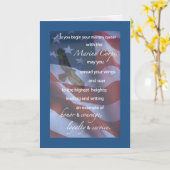 海兵隊の基本訓練のお祝いのワシ カード (黄色い花)