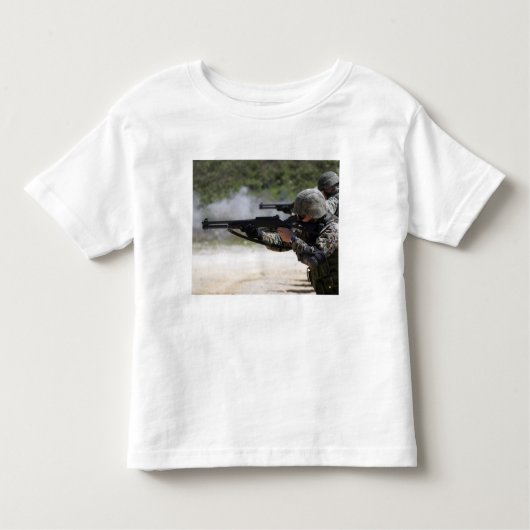 海兵隊の射撃砲 トドラーTシャツ (正面)