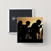 海兵隊の火災9mmハンドガン 缶バッジ (正面&裏面)