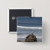 海兵隊は到着を予想する 缶バッジ (正面&裏面)