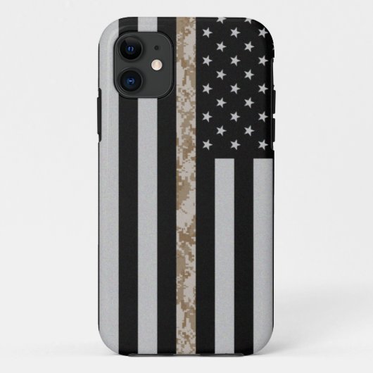 海兵隊は砂漠の迷彩柄ライン旗のiPhone 5を薄くします Case-Mate iPhoneケース (裏面)