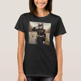 海兵隊ウルフに敬礼 Tシャツ