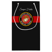 海兵隊ギフトのためのUSMC抱き枕- Semper Fi スモールペーパーバッグ (裏面)