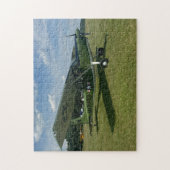 海兵隊グリーン飛行機写真家族の夜 ジグソーパズル (縦)