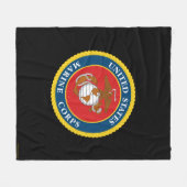 海兵隊シールフラット フリースブランケット (正面(横))