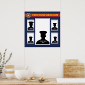 海兵隊写真コラージュとUSMCシール ポスター (キッチン)