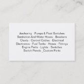 海兵隊員は名刺を供給します 名刺 (裏面)