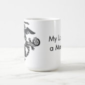 海兵隊員を愛して下さい コーヒーマグカップ (中央)