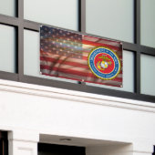 海兵隊員 横断幕 (ビルの外側)