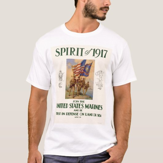 海兵隊員- 1917年の精神 Tシャツ (正面)