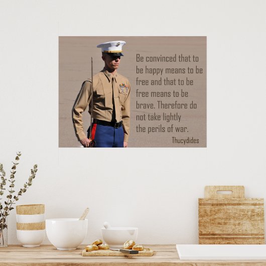 海兵隊士官及び戦災引用文 ポスター (キッチン)