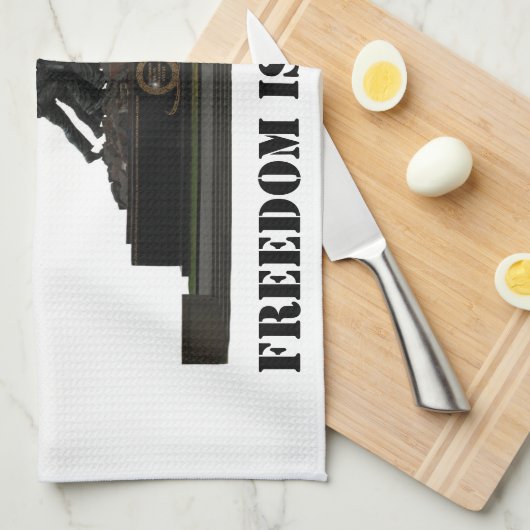 海兵隊戦争記念物の台所タオル キッチンタオル (四つ折り)