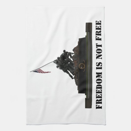 海兵隊戦争記念物の台所タオル キッチンタオル (縦)