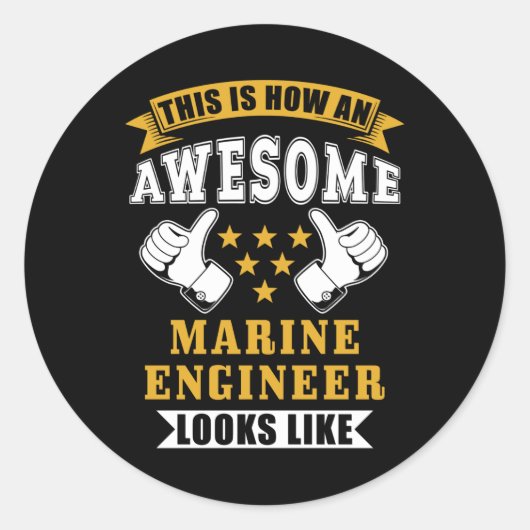 海兵隊技師ギフト ラウンドシール (正面)