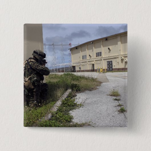 海兵隊警備員 缶バッジ (正面)