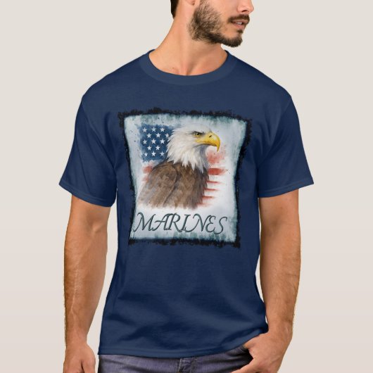 海兵隊退役軍人ロゴ Tシャツ (正面)