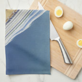 海内のヴィンテージクルーズ船の空中表示 キッチンタオル (四つ折り)