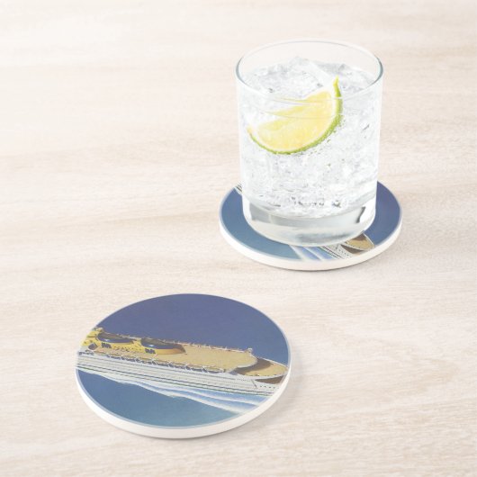 海内のヴィンテージクルーズ船の空中表示 コースター (側面)