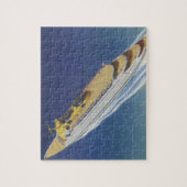 海内のヴィンテージクルーズ船の空中表示 ジグソーパズル (縦)