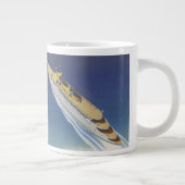 海内のヴィンテージクルーズ船の空中表示 ジャンボコーヒーマグカップ (右)