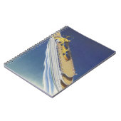 海内のヴィンテージクルーズ船の空中表示 ノートブック (左側)