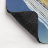 海内のヴィンテージクルーズ船の空中表示 マウスパッド (コーナー)