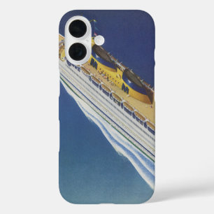 海内のヴィンテージクルーズ船の空中表示 iPhone 16ケース