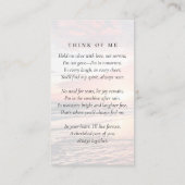 海写真葬儀記念祈りの言葉カード コーリングカード (裏面)