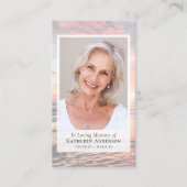 海写真葬儀記念祈りの言葉カード コーリングカード (正面)