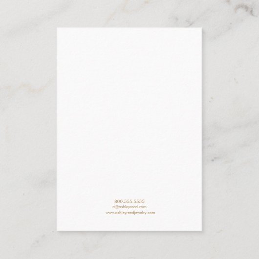 海刺激を受けたジュエリー表示カード 名刺 (裏面)