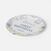 海動物の少年ザシー子供の誕生日 ペーパープレート (アングル)