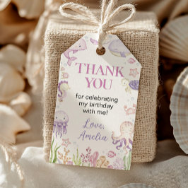 海動物ガールアンダーザシー誕生日ありがとう ギフトタグ