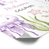 海動物ガールアンダーザシー誕生日マイルストーン ポスター (角)