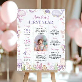 海動物ガールアンダーザシー誕生日マイルストーン ポスター