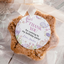 海動物ガールアンダーザシー誕生日 ラウンドシール