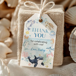 海動物キッズザシー誕生日ありがとう ギフトタグ