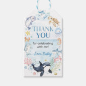 海動物キッズザシー誕生日ありがとう ギフトタグ (正面)