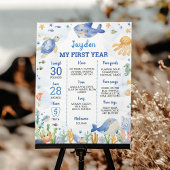 海動物少年の海の下の誕生日マイルストーン ポスター