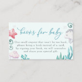 海動物少年の赤ちゃんシャワーベビー本 エンクロージャーカード (正面)